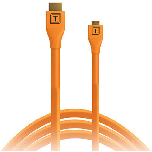 Tether Tools TetherPro Micro-HDMI to HDMI Cable with Ethernet (Orange, 15') Tether Tools TetherPro Micro-HDMI to HDMI Cable with Ethernet (Orange, 15')